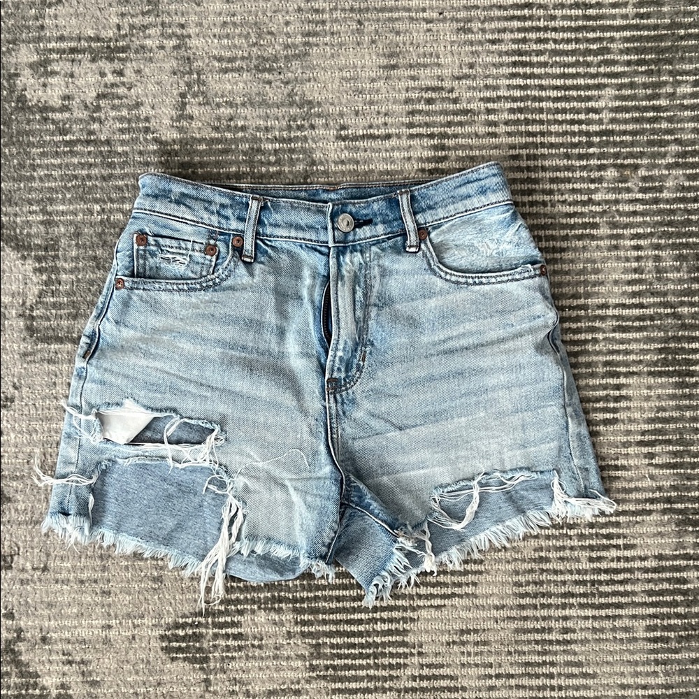 American Eagle Outfitters Distressed Blue Jean Shorts